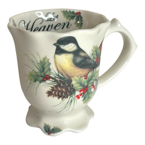 Cracker Barrel Season of Peace Let Heaven and Nature Sing Chickadee Mug 12 oz - Picture 1 of 8
